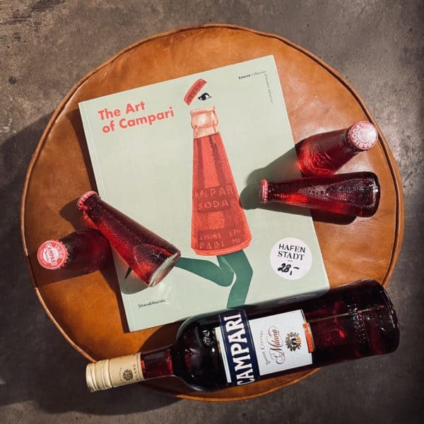 The Art of Campari – Buch (2019) 5 x 0,49l Soda Flasche Campari Bitter Likör 1l Flasche